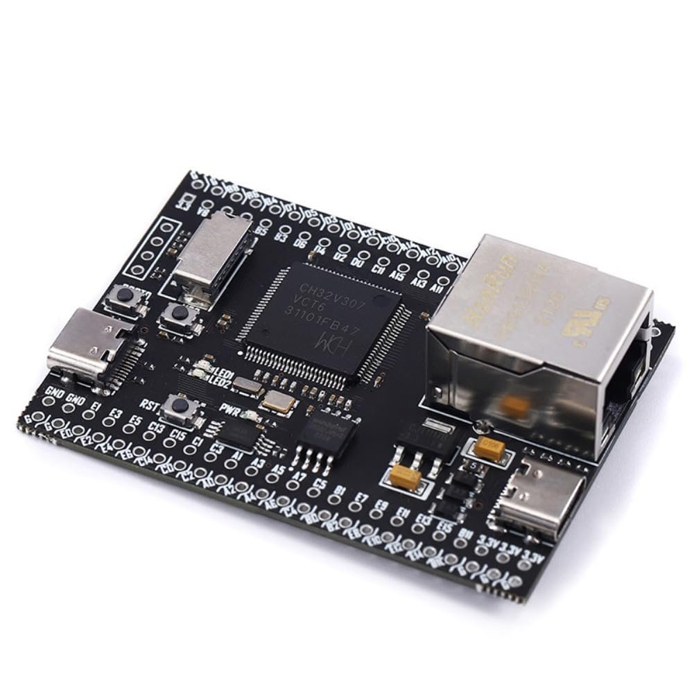 WCH CH32V307 32-bit RISC-V development board with Gigabit Ethernet and USB