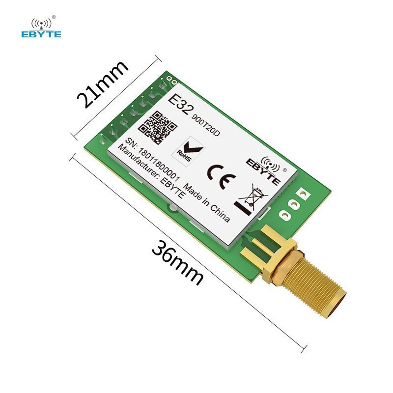 EBYTE E32-900T20D SX1276 UART LoRa module 915MHz 20dBm with SMA antenna