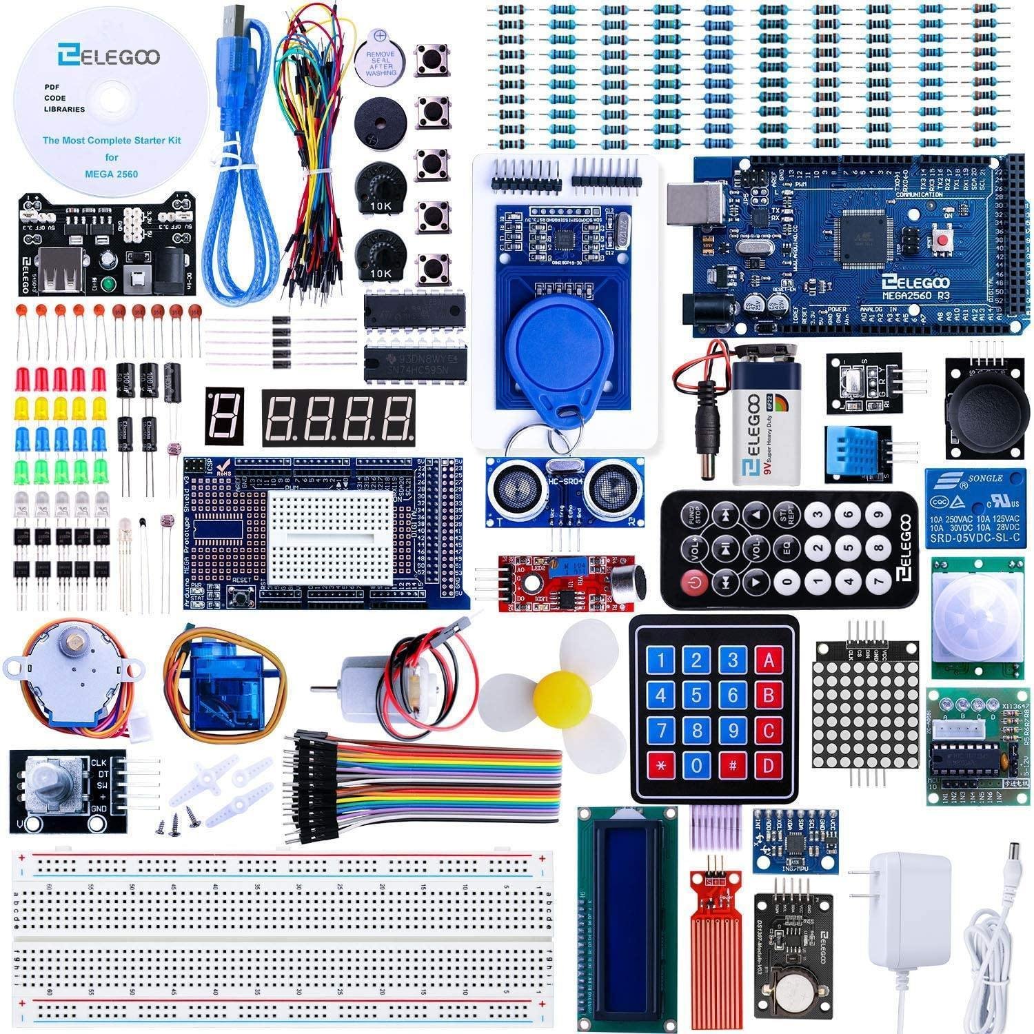 ELEGOO MEGA 2560 Most Complete Ultimate Starter Kit for intermediate Arduino learners