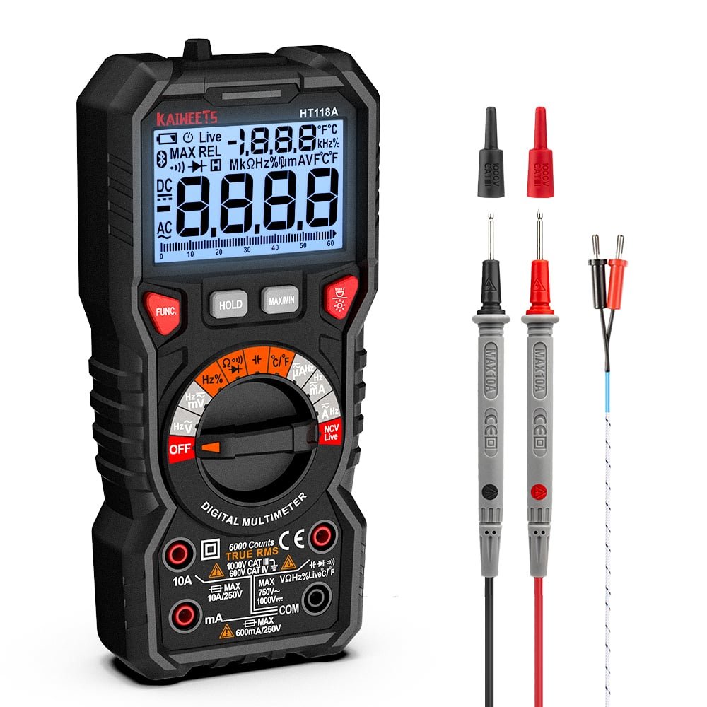 KAIWEETS HT118A 6000-count true-RMS digital multimeter