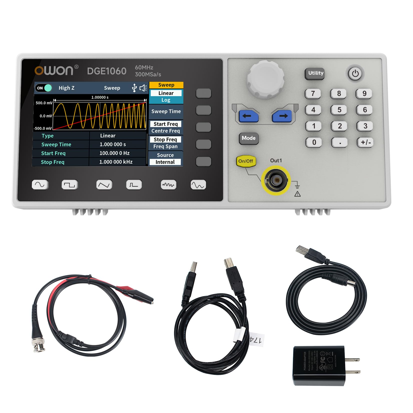 OWON DGE1060 60MHz single-channel arbitrary waveform generator