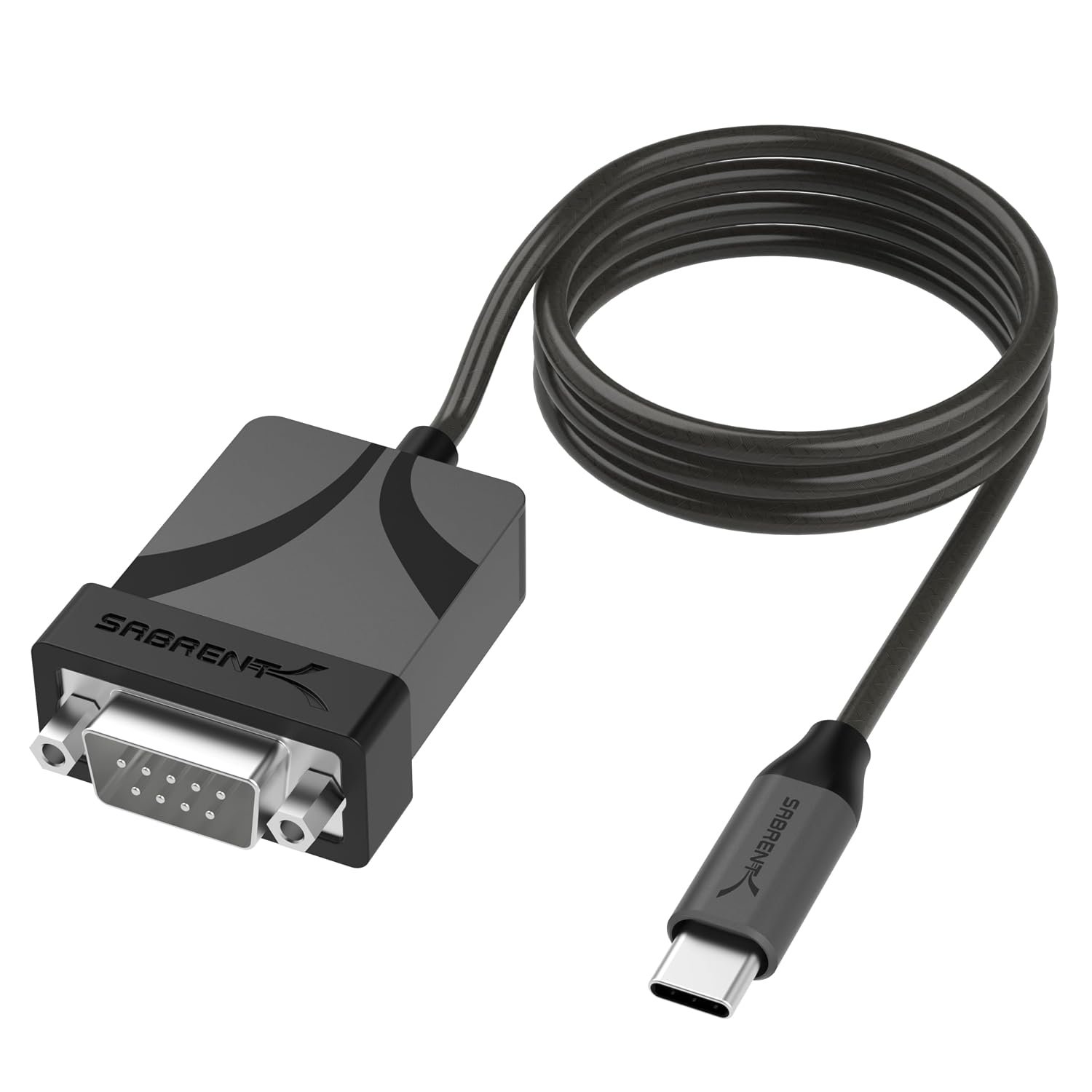 Sabrent CB-D9C3 USB-C to RS-232 DB9 serial adapter cable with PL2303GS chipset