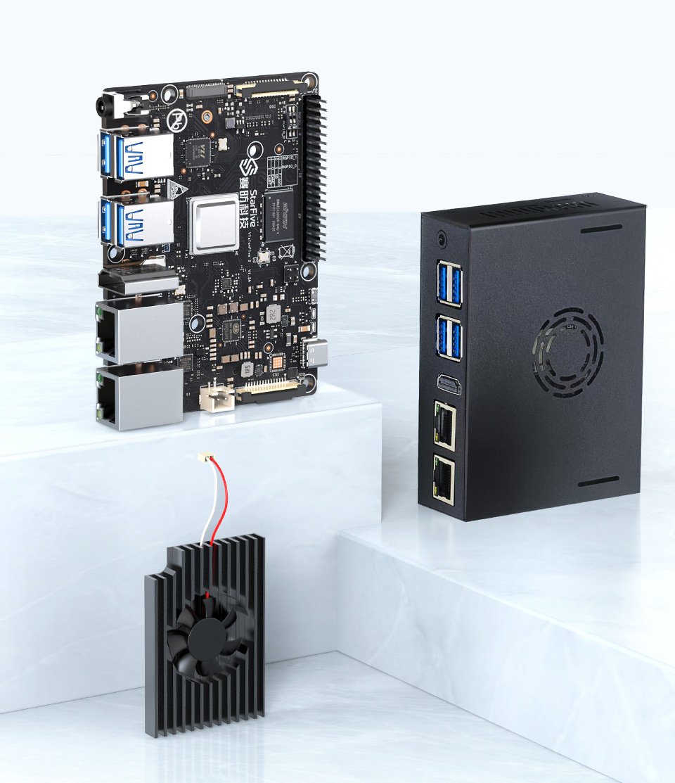 StarFive VisionFive 2 RISC-V single board computer with JH7110 quad-core CPU
