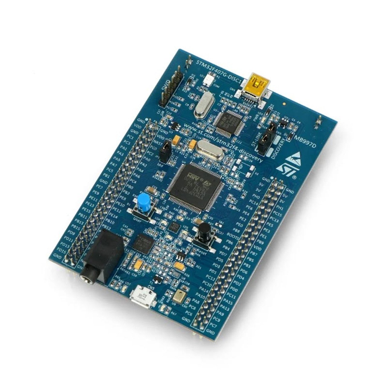 STM32F4 Discovery STM32F407G-DISC1 board with MEMS sensors and audio DAC
