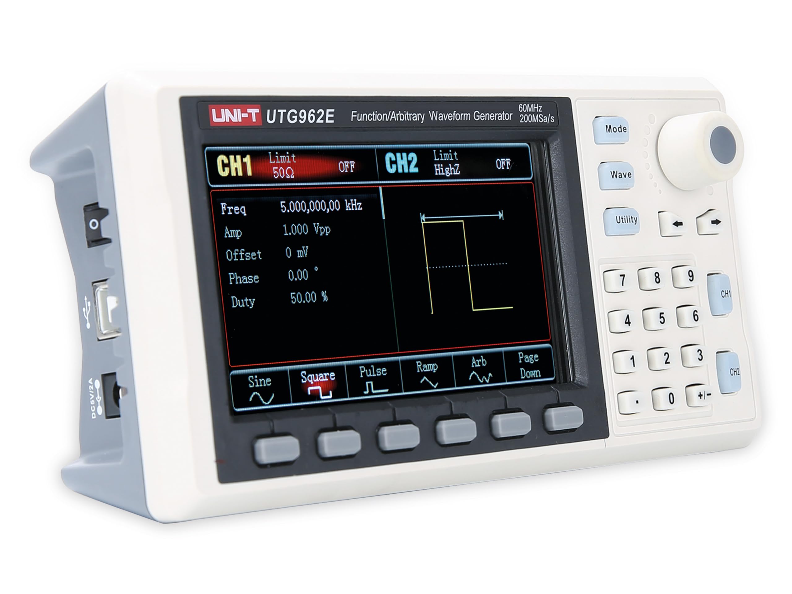 UNI-T UTG962E 60MHz dual-channel arbitrary waveform function generator