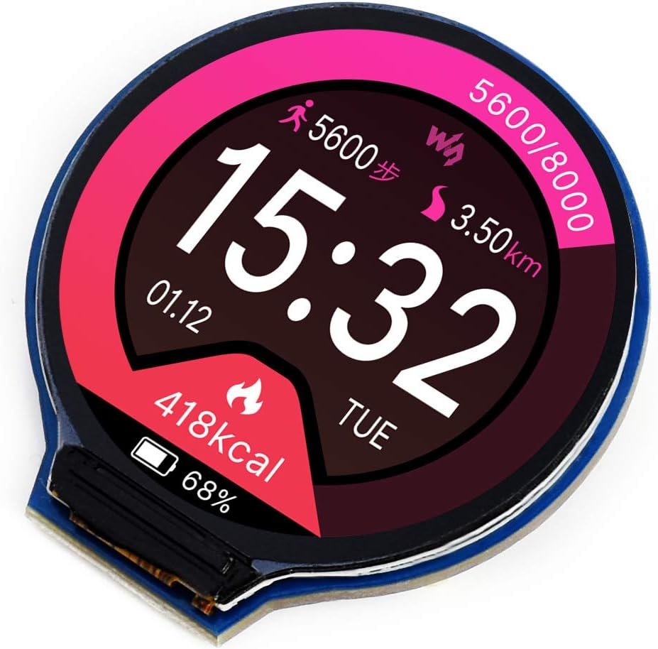 Waveshare 1.28 inch round IPS LCD GC9A01 240x240 for Raspberry Pi Pico