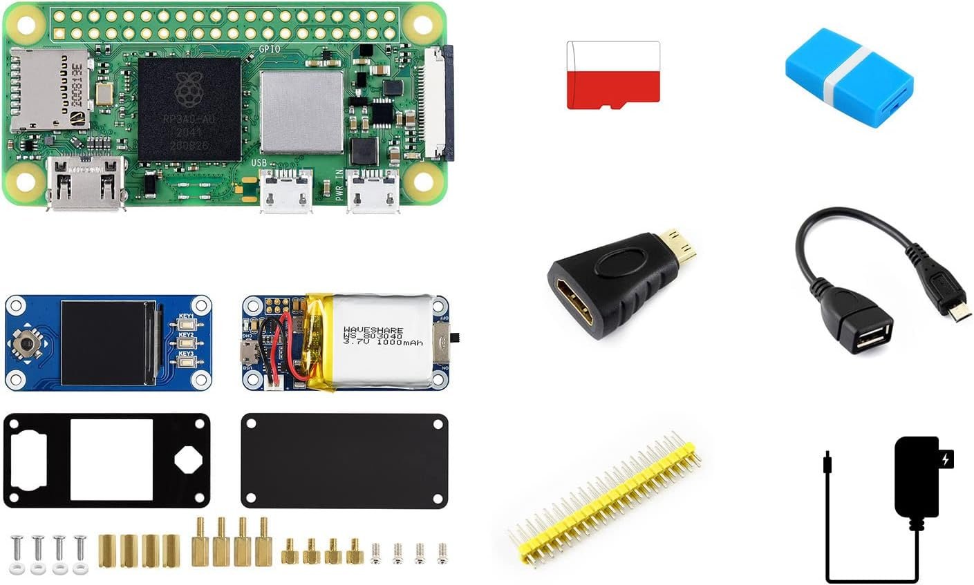 Waveshare Package G Raspberry Pi Zero 2 W bundle with USB HAT and 1.3 inch IPS display