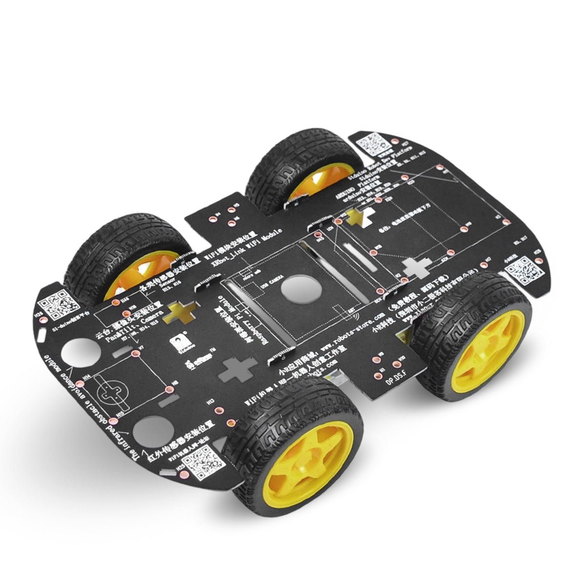 XiaoR Geek 4WD robot car chassis kit with four TT motors for Arduino and Raspberry Pi