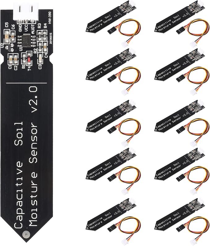 AITRIP 10-pack capacitive soil moisture sensor for Arduino Raspberry Pi