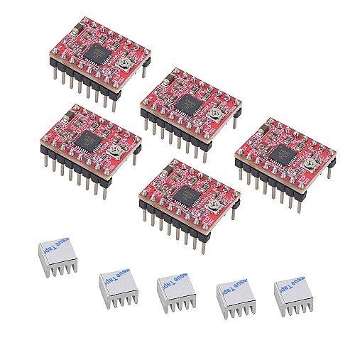 HiLetgo A4988 stepper driver 5-pack with heatsinks