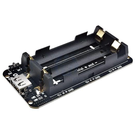 Dual 18650 lithium battery shield V8 with 5V 3A and 3V outputs and micro USB charging for ESP32 Arduino