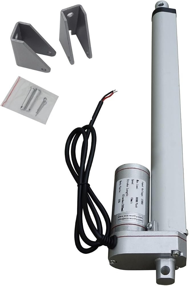 ECO-WORTHY 12V heavy duty linear actuator 12 inch 225 lbs with mounting brackets