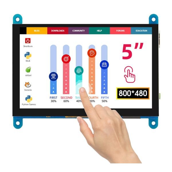 Elecrow RC050 5 inch 800x480 capacitive HDMI touchscreen for Raspberry Pi