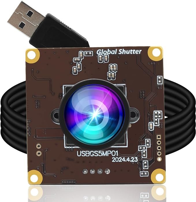 ELP 5MP global shutter USB camera module 50fps 100 degree lens