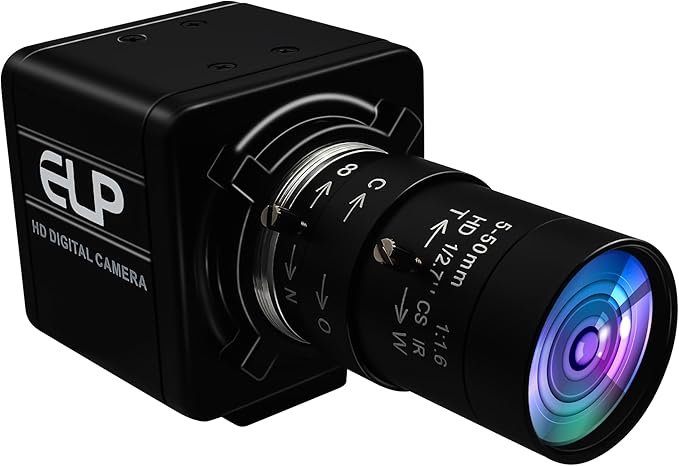 ELP AR0234 global shutter USB camera with manual zoom varifocal lens