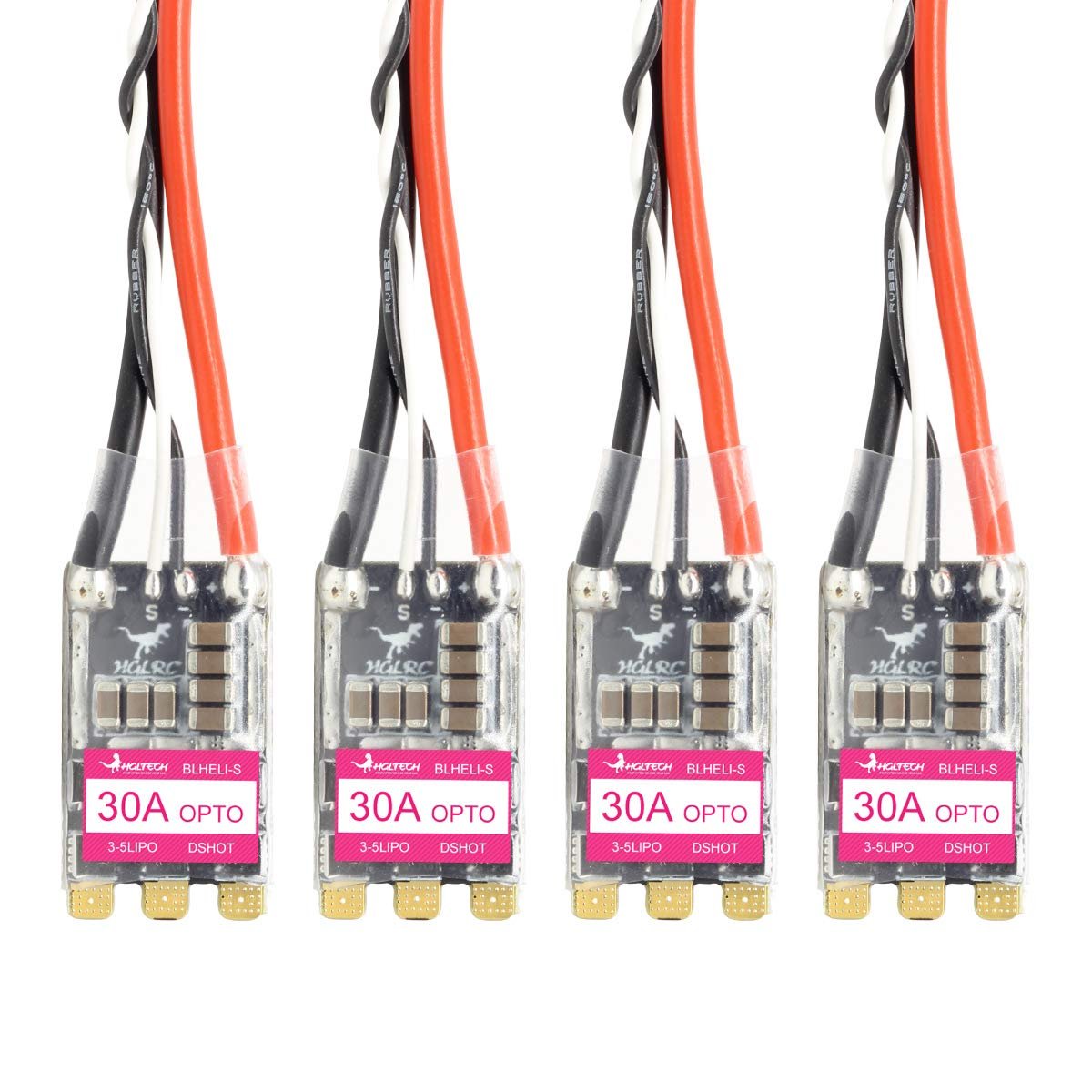 HGLRC 30A single BLHeli_S ESC 4-pack for FPV racing drone