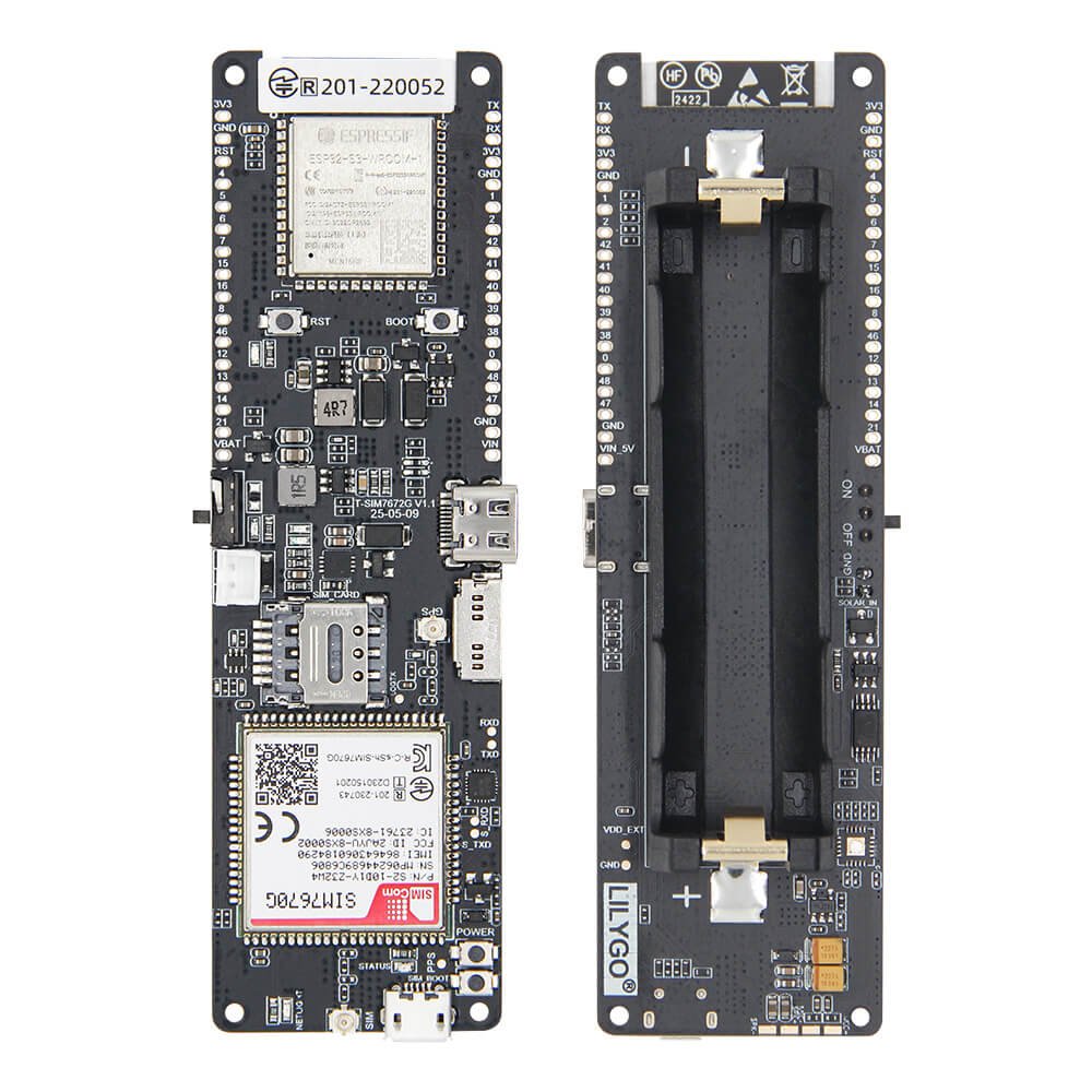 LILYGO T-SIM7670G-S3 ESP32-S3 4G LTE Cat-1 development board with GNSS