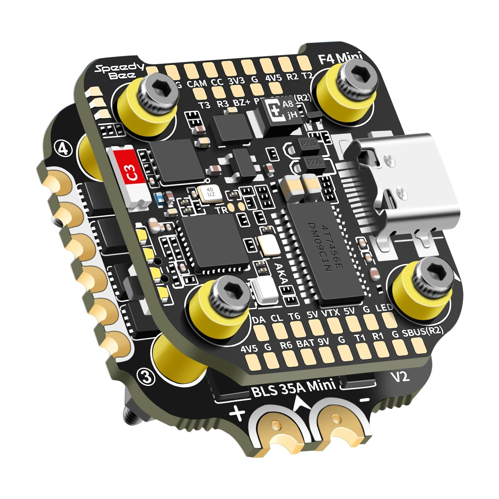 SpeedyBee F405 Mini 20x20 flight controller with 35A 4-in-1 ESC stack