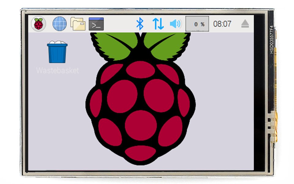 Waveshare 3.5 inch 480x320 resistive GPIO SPI touchscreen for Raspberry Pi