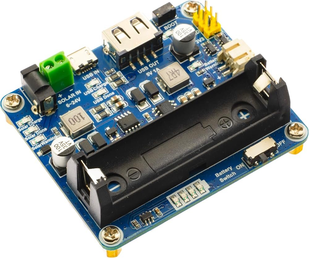 Waveshare Solar Power Management Module 6V-24V with onboard MPPT 5V 1A output for IoT