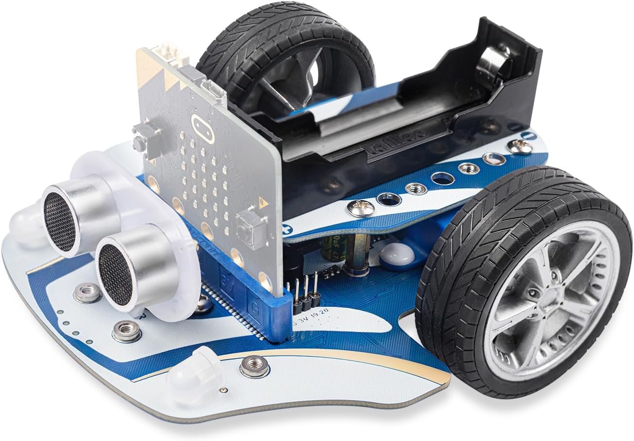 ELECFREAKS Cutebot Pro micro:bit robot car with 4 line-tracking sensors and encoded motors