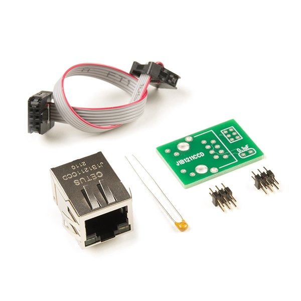 Ethernet kit for Teensy 4.1 with RJ45 MagJack breakout board and ribbon cable