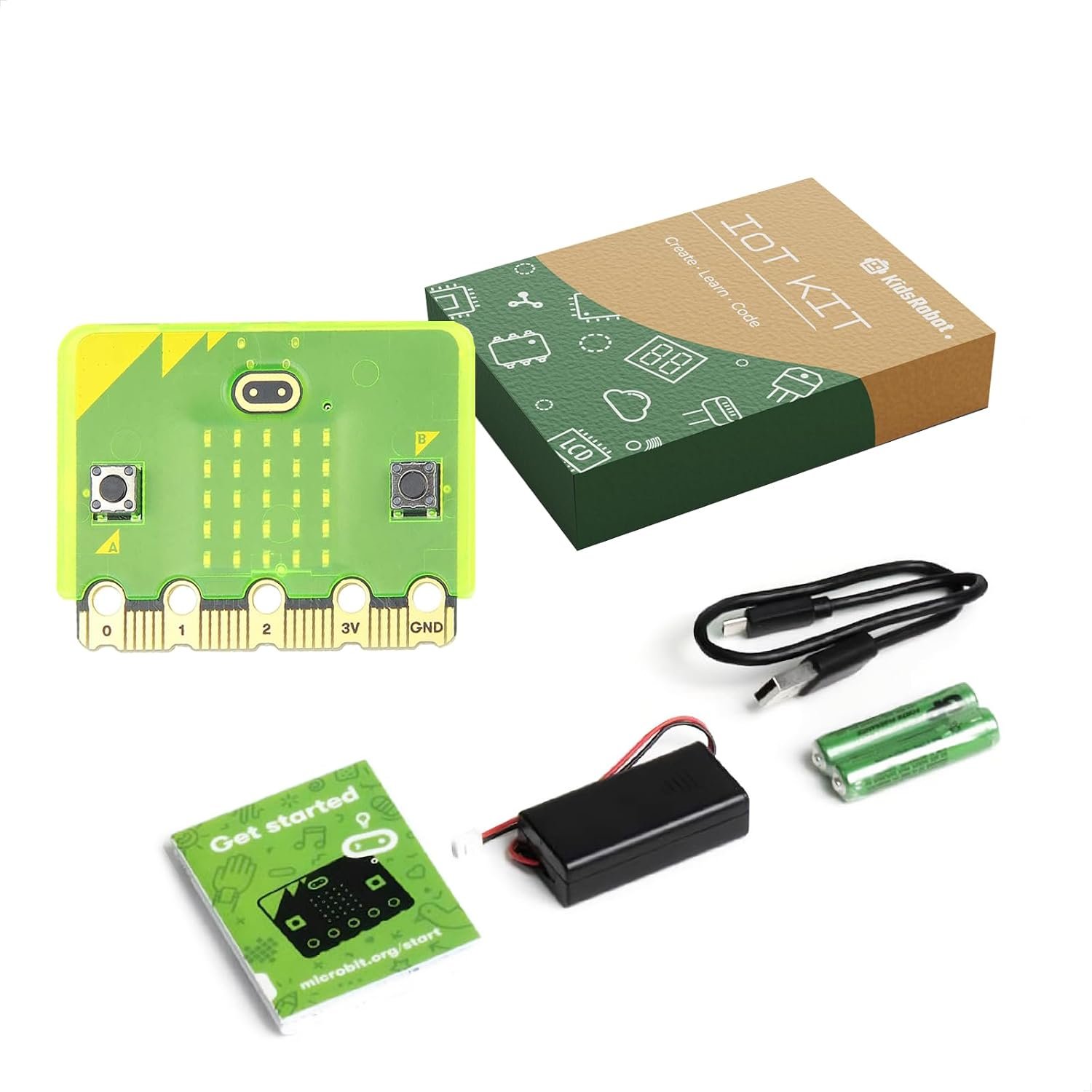 micro:bit V2.2 starter kit with silicone protective case built-in speaker and microphone