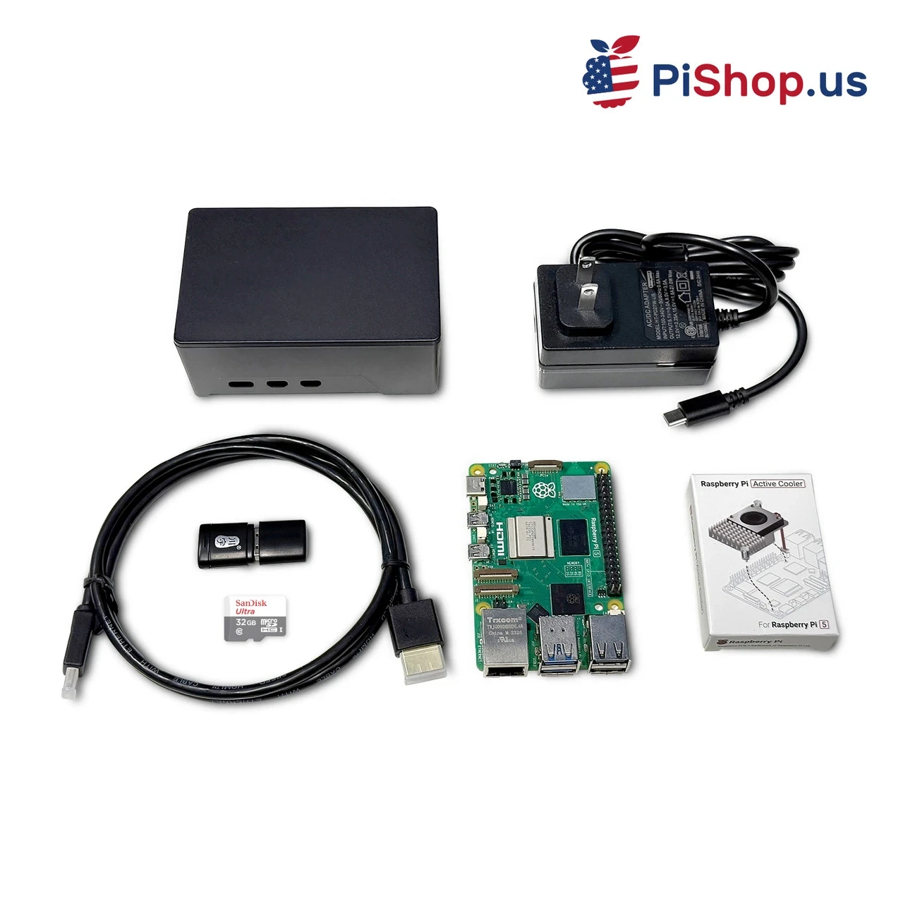 Raspberry Pi 5 8GB starter kit with case, power supply and SD card for Home Assistant OS