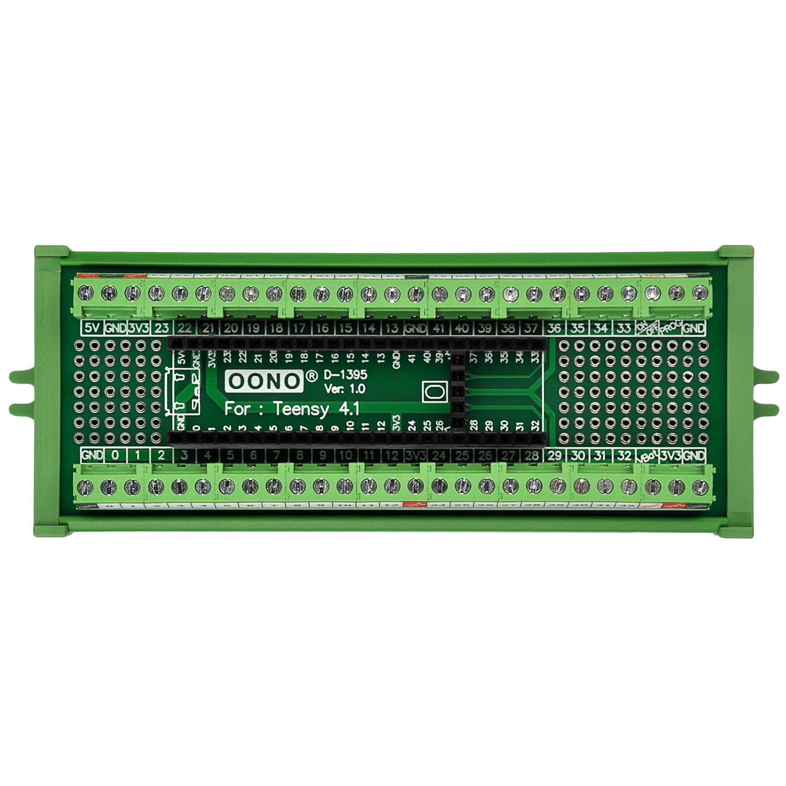 Screw terminal block breakout board module for Teensy 4.1 industrial wiring