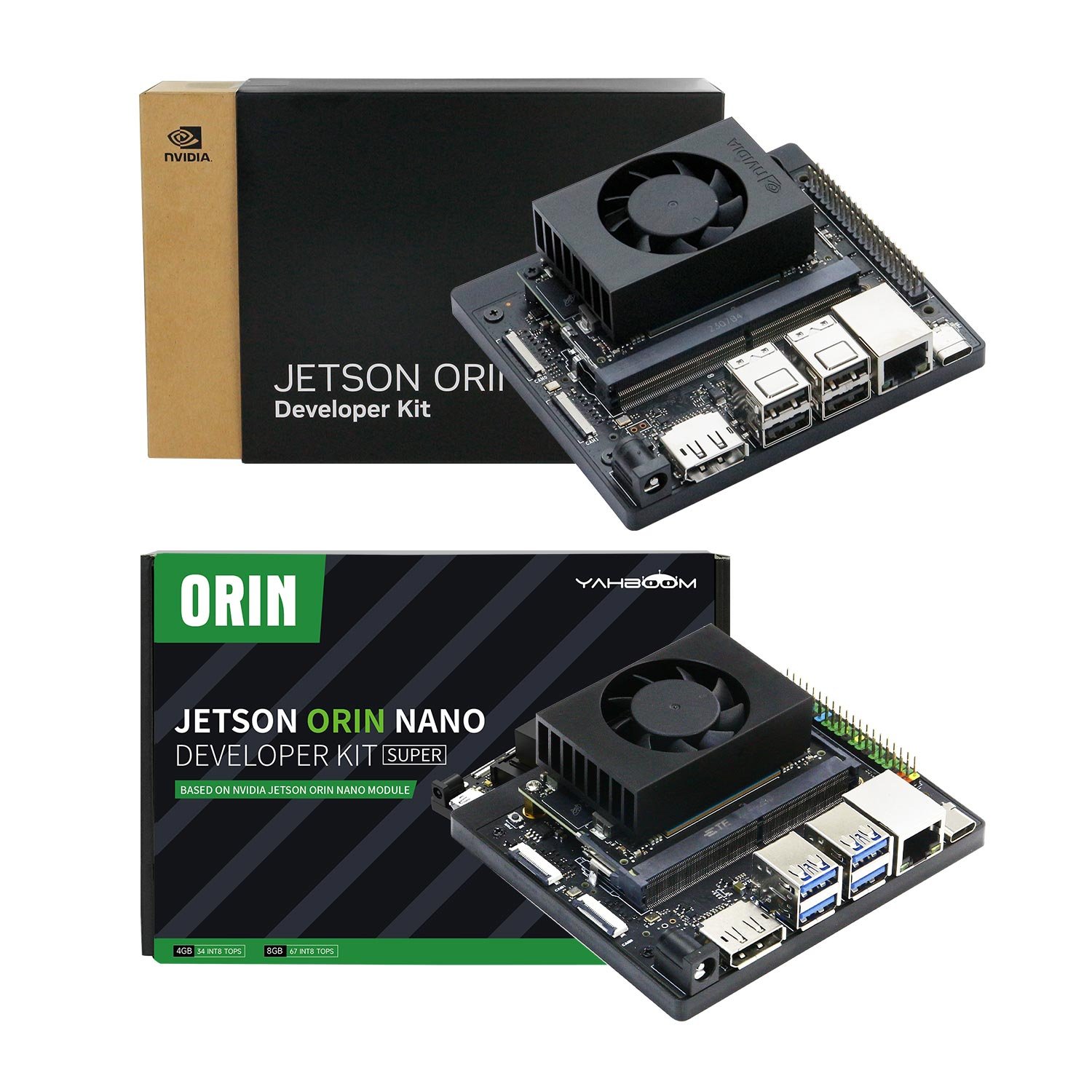 Yahboom Jetson Orin Nano Super 8GB developer kit board with 67 TOPS AI performance