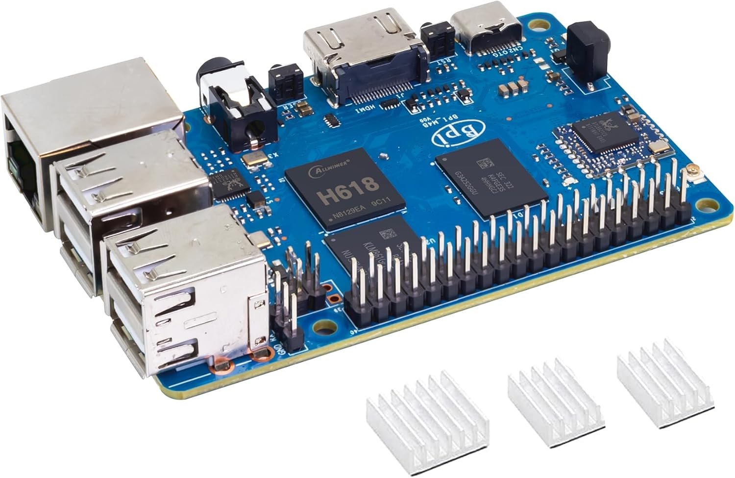 Banana Pi BPI-M4 Berry Allwinner H618 single board computer in Raspberry Pi 4B form factor
