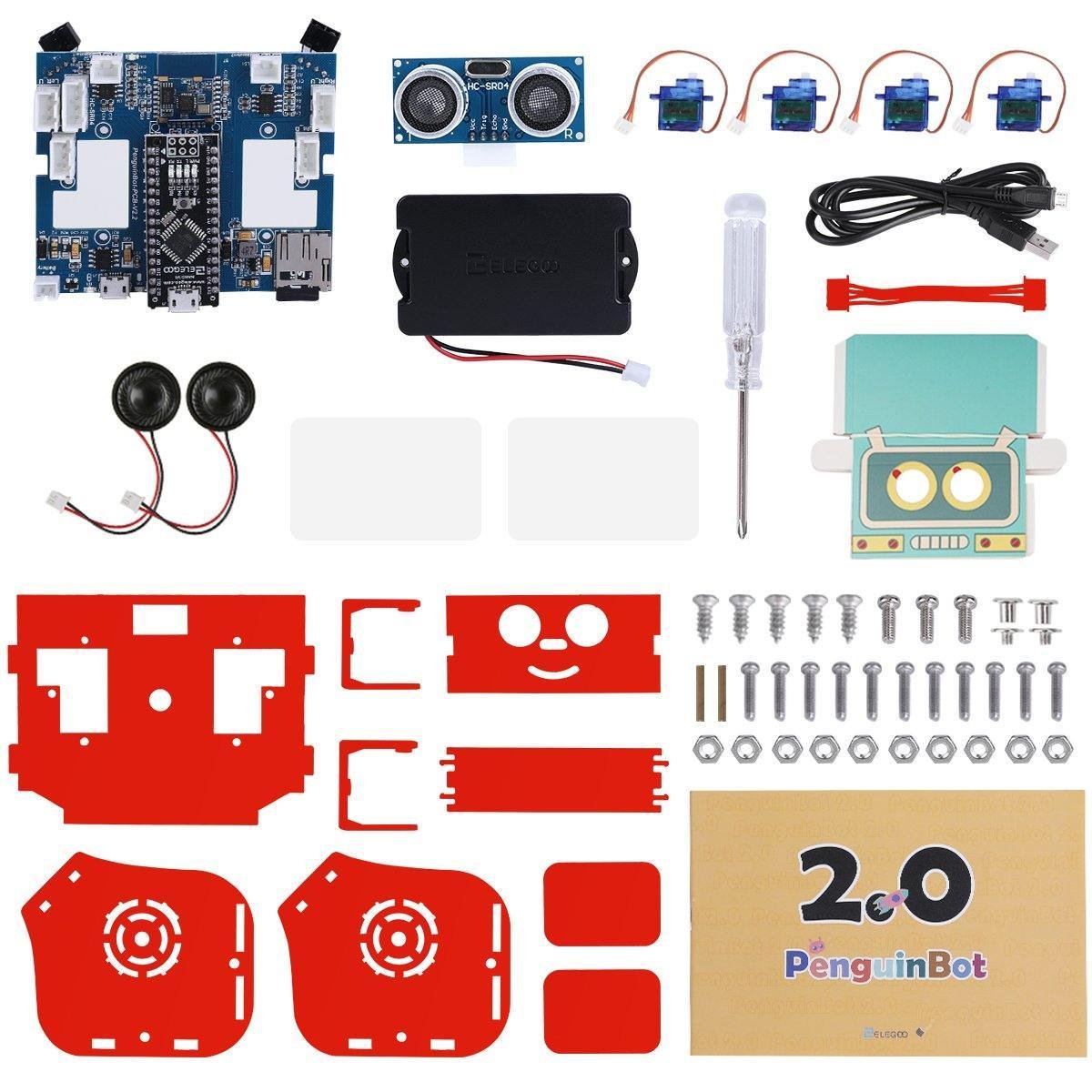 ELEGOO Penguin Bot V2.0 Arduino biped walking robot kit for beginners