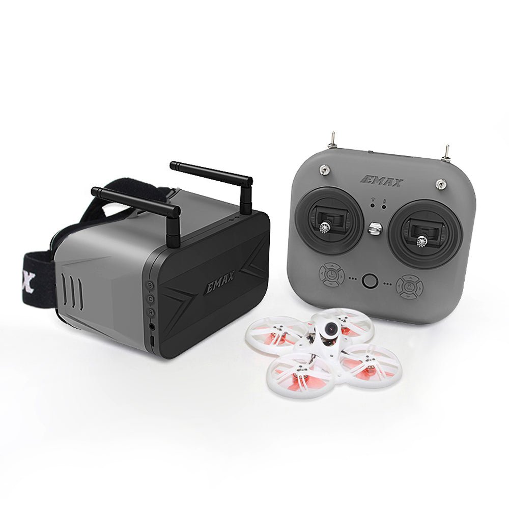 EMAX Tinyhawk III RTF FPV drone kit with controller and Transporter 2 FPV goggles