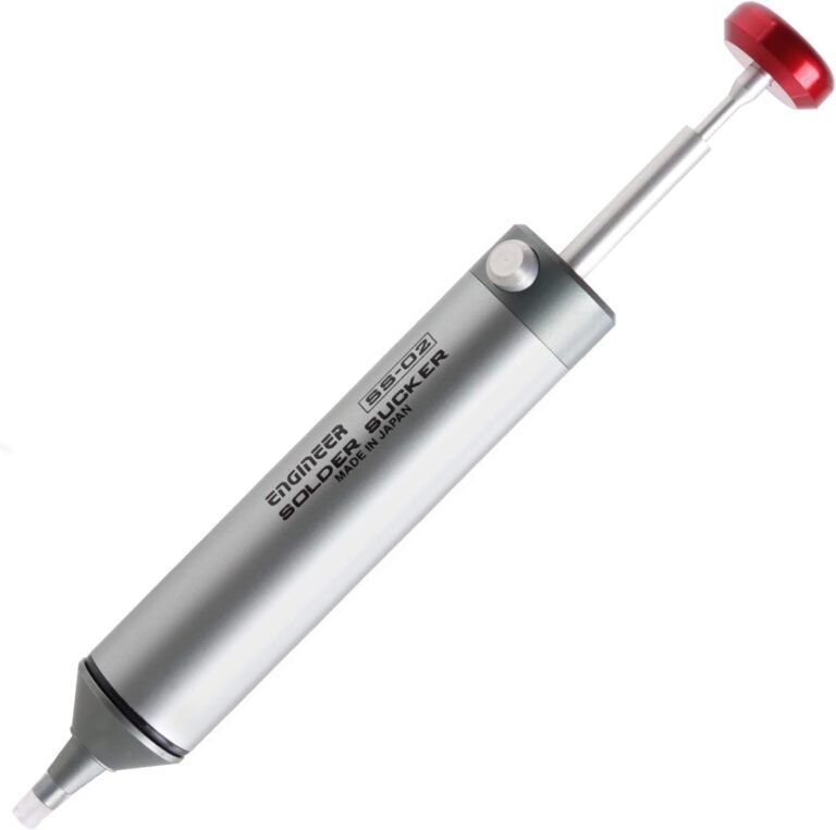 Engineer SS-02 solder sucker desoldering pump with silicone nozzle, made in Japan