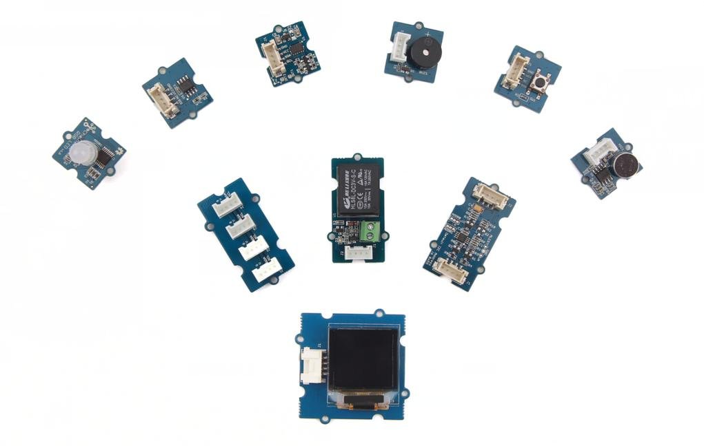 Grove Starter Kit for BeagleBone Green with sensor modules and OLED display