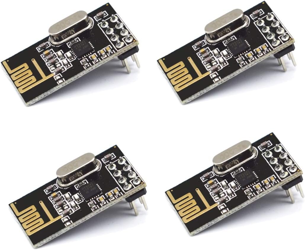 HiLetgo NRF24L01+ 2.4GHz wireless transceiver modules with PCB antenna, 4 pack
