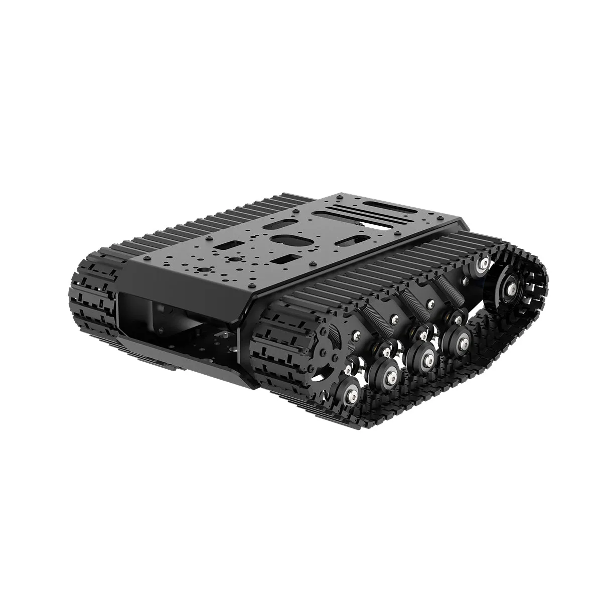 Hiwonder full metal tracked tank chassis with spring suspension and encoder DC gear motors for Arduino, Raspberry Pi and Jetson