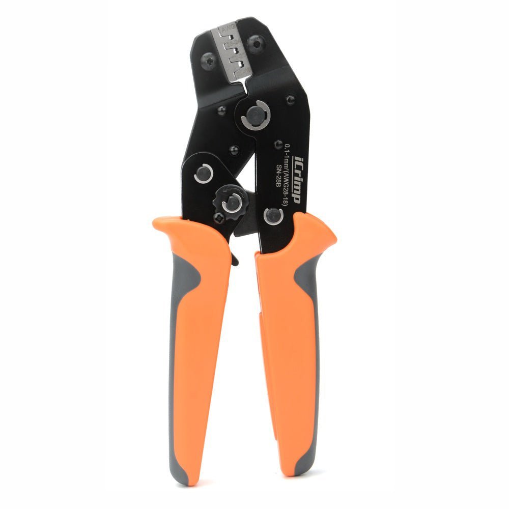 iCrimp IWISS SN-28B ratcheting crimping tool for DuPont 2.54mm and JST XH VH connectors AWG 28-18