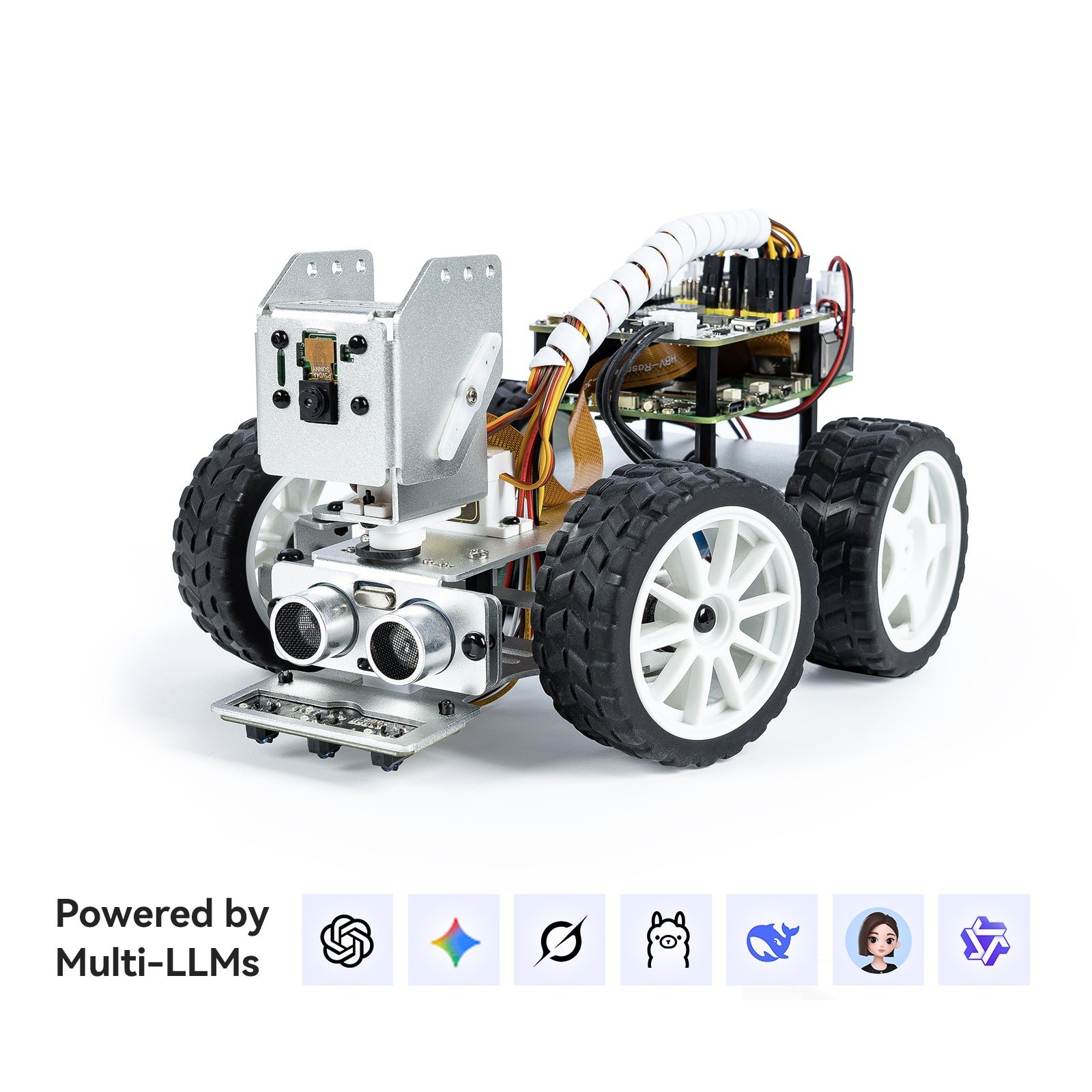 SunFounder PiCar-X Raspberry Pi robot car with grayscale line following module and camera