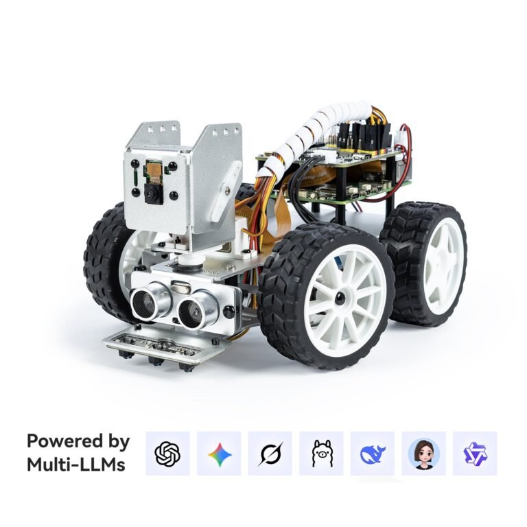 SunFounder PiCar-X Raspberry Pi robot car kit with pan-tilt camera, ultrasonic sensor and Ackermann steering