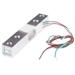 10kg straight bar aluminium load cell with four-wire Wheatstone bridge leads