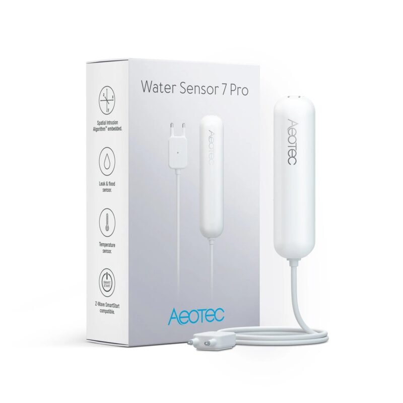 Aeotec Water Sensor 7 Pro Z-Wave leak sensor with temperature and humidity