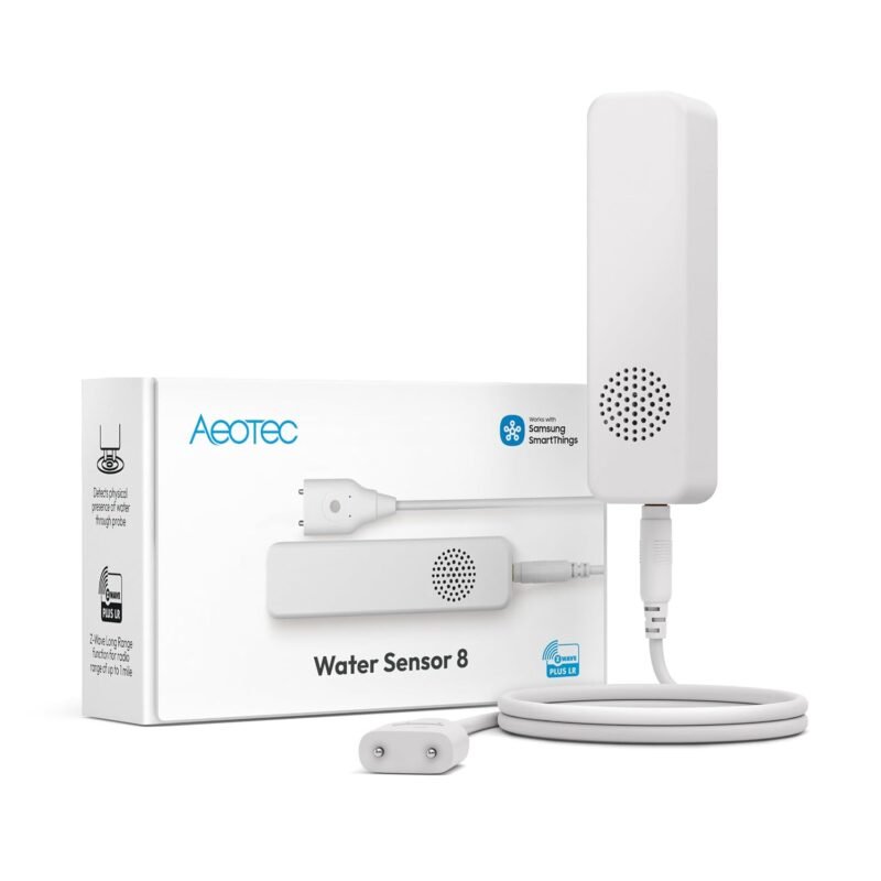 Aeotec Water Sensor 8 Z-Wave 800 Long Range leak sensor with temperature and humidity