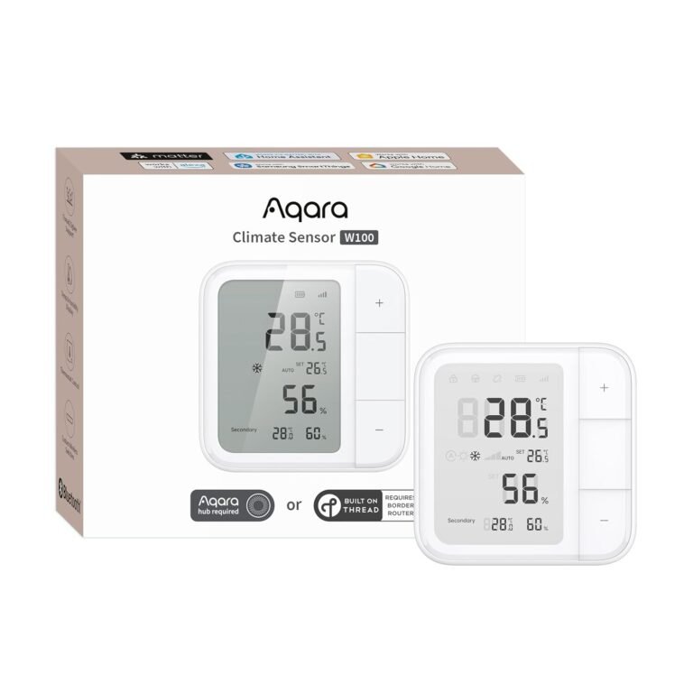Aqara Climate Sensor W100 Matter over Thread temperature and humidity sensor with LCD display