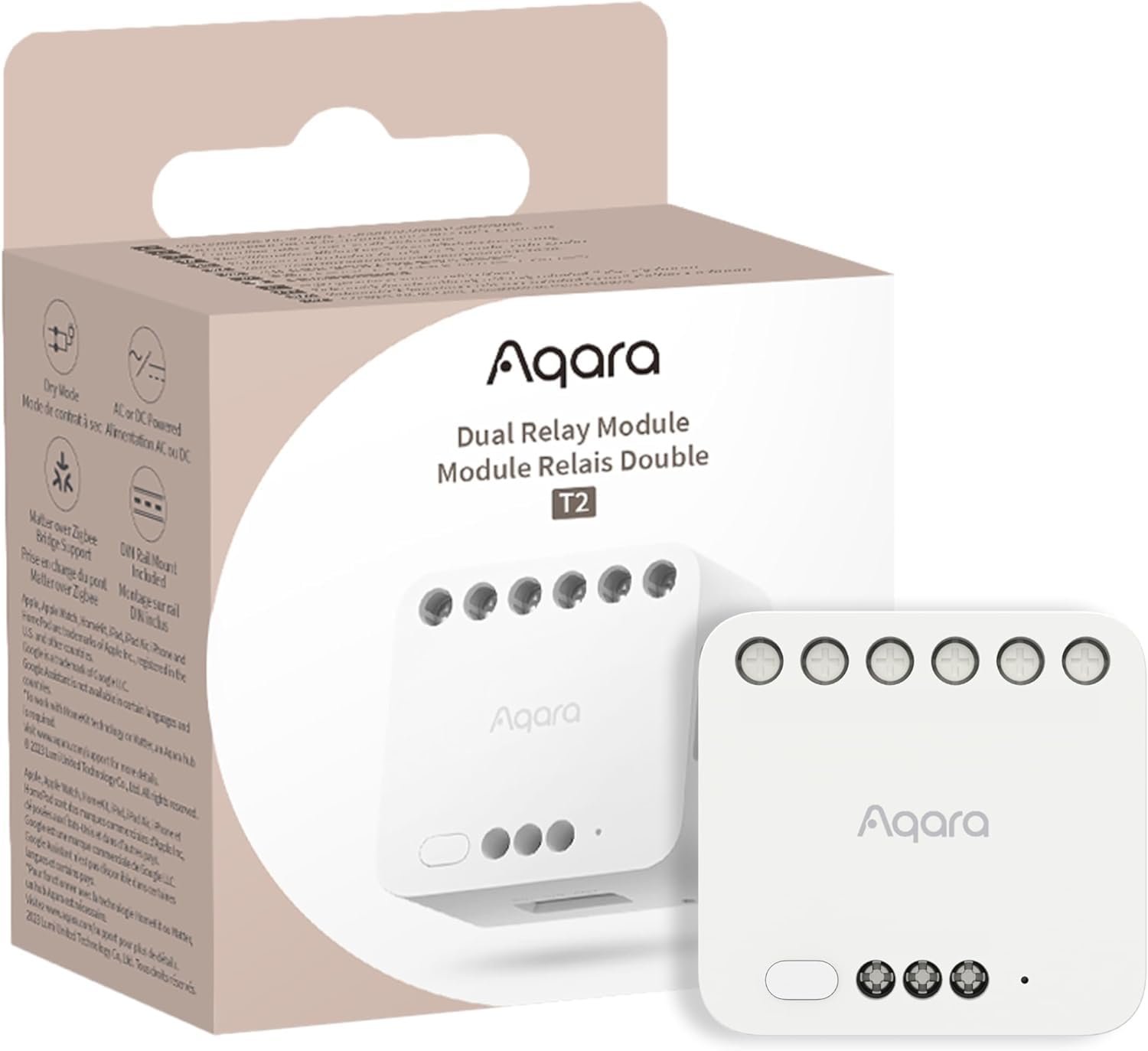Aqara Dual Relay Module T2 Zigbee relay with Matter over bridge