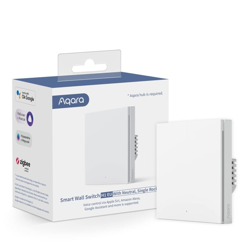 Aqara Smart Wall Switch H1 with neutral single rocker