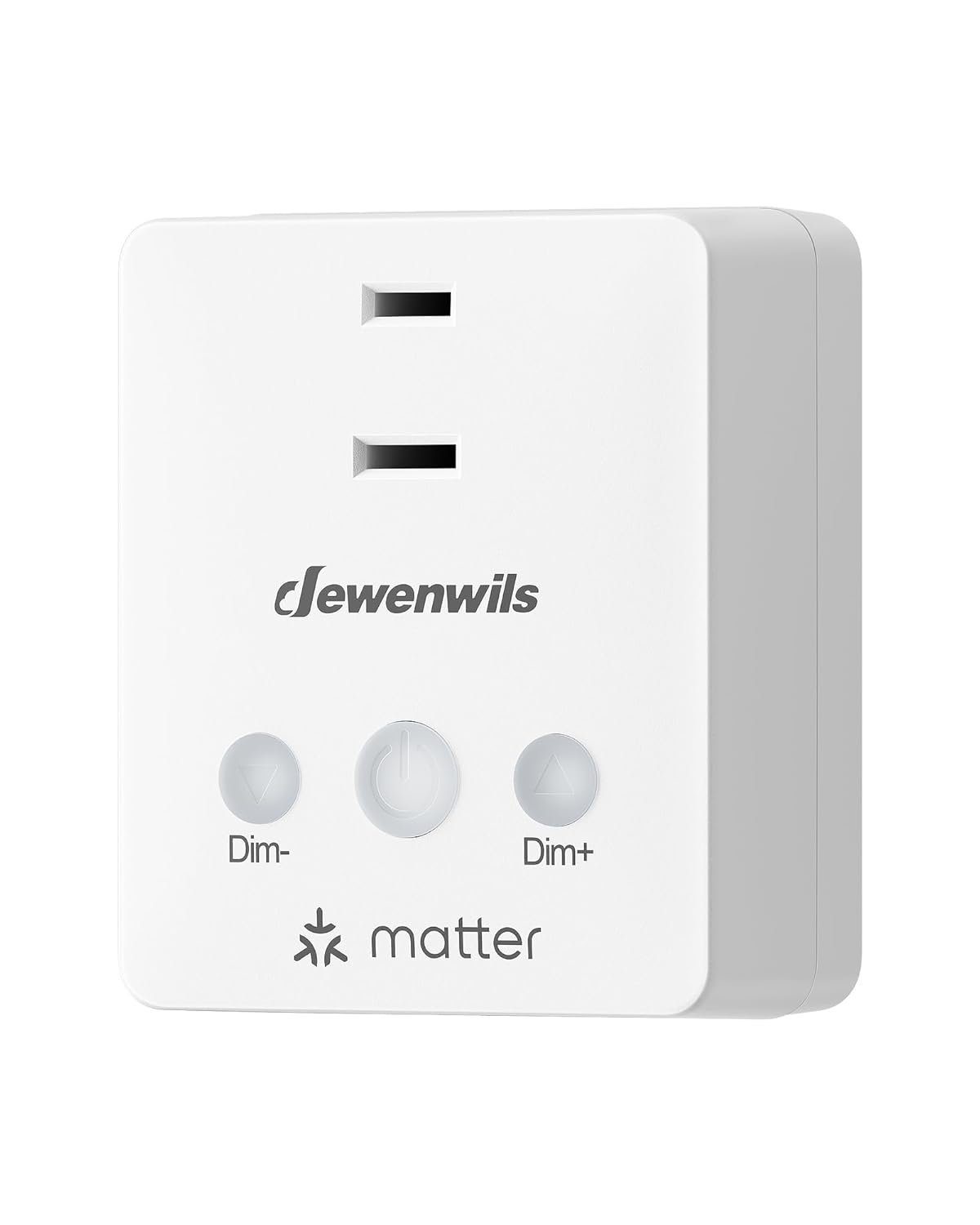 DEWENWILS Matter plug-in dimmer switch for lamps with Dim+ and Dim- buttons