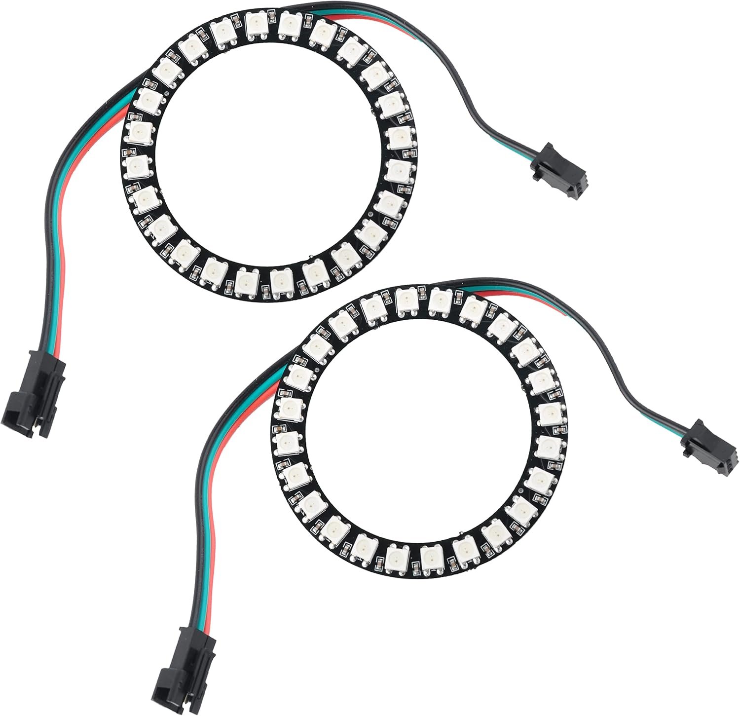 DIYmall 24 bit WS2812B RGB LED ring 2 pack