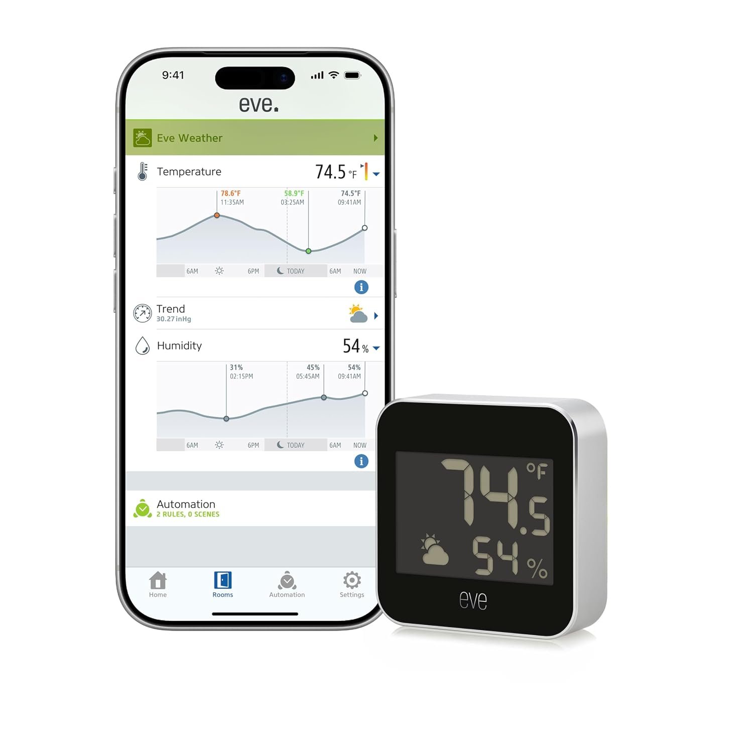 Eve Weather Matter over Thread smart weather station with barometric pressure sensor