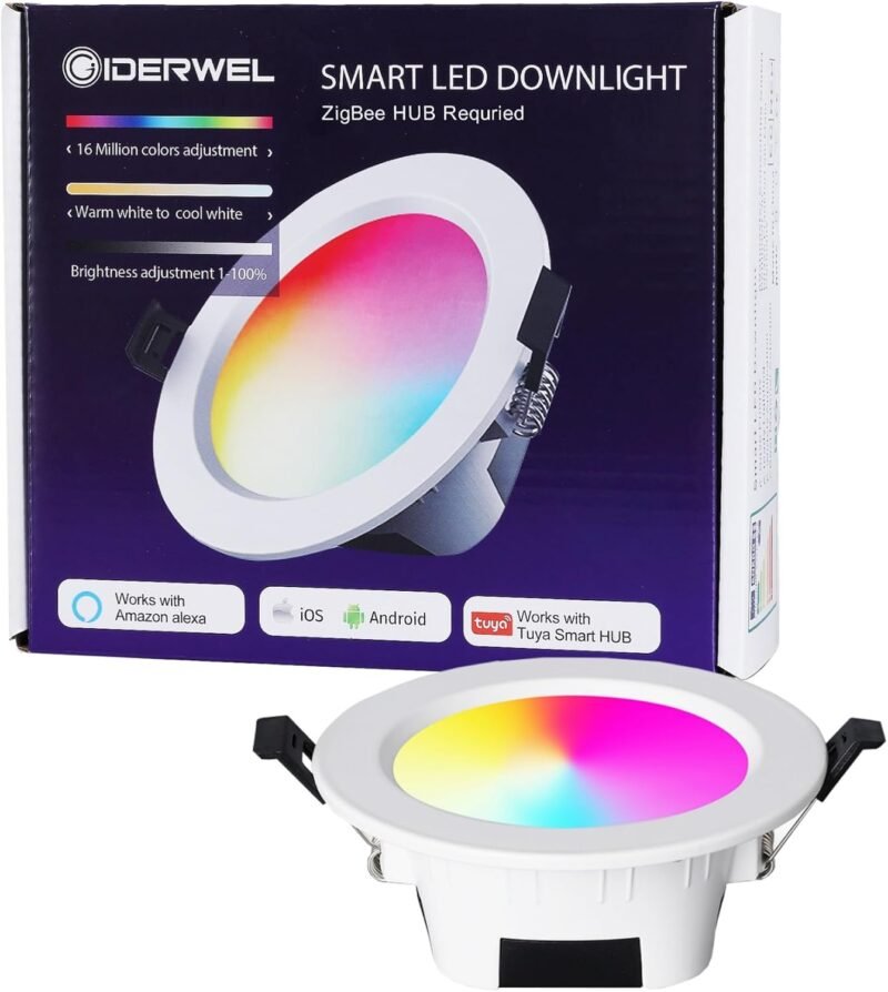 GIDEALED Zigbee 4 inch RGBCW recessed LED downlight